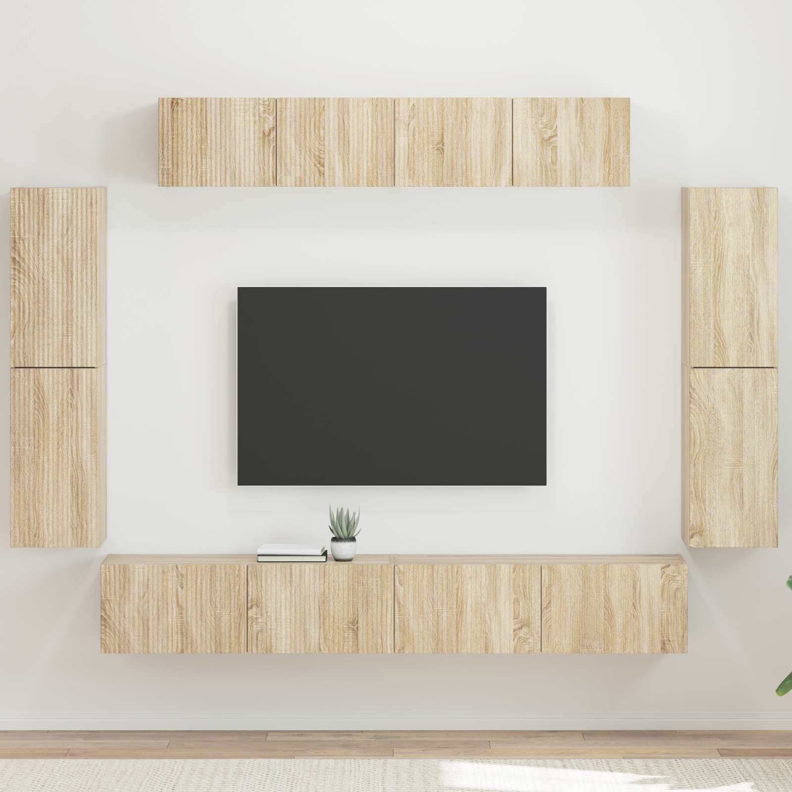 TV-Schränk 8 pcs Sonoma-Eiche