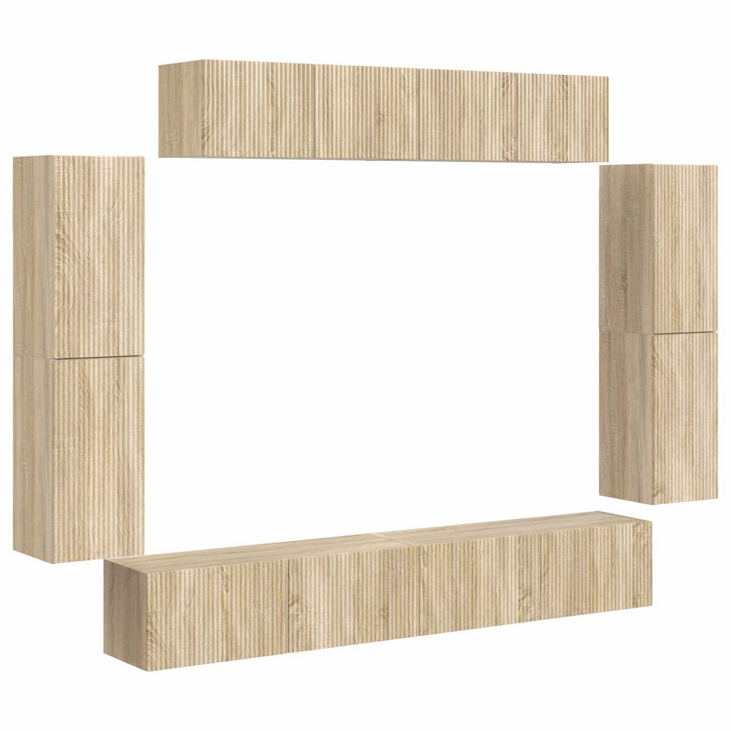 TV-Schränk 8 pcs Sonoma-Eiche