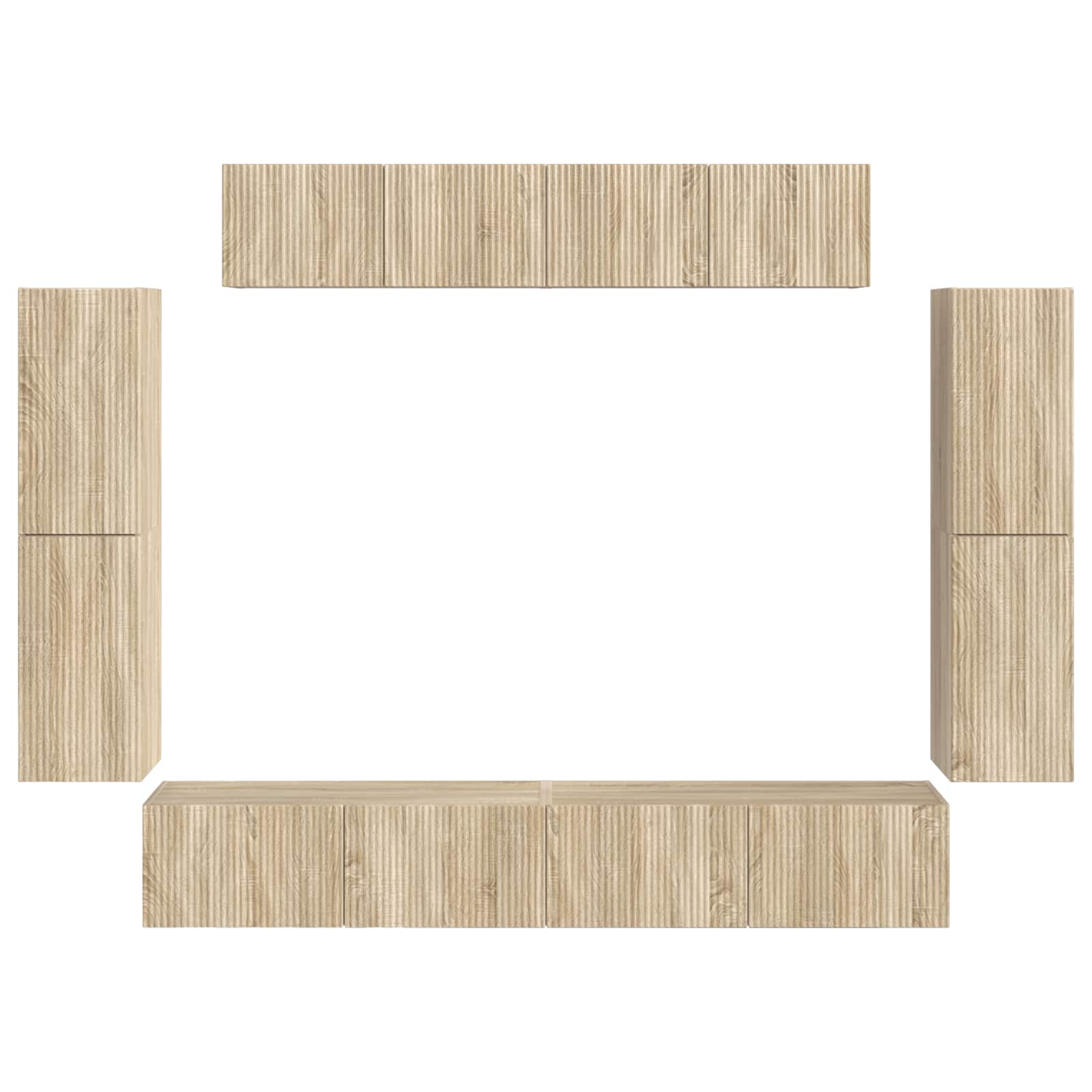 TV-Schränk 8 pcs Sonoma-Eiche
