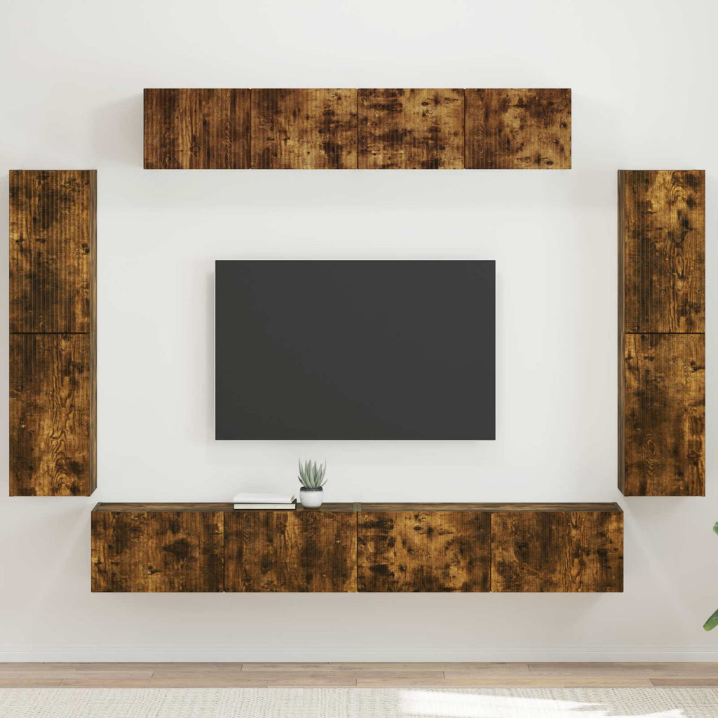 TV-Schränk 8 pcs Geräucherte Eiche