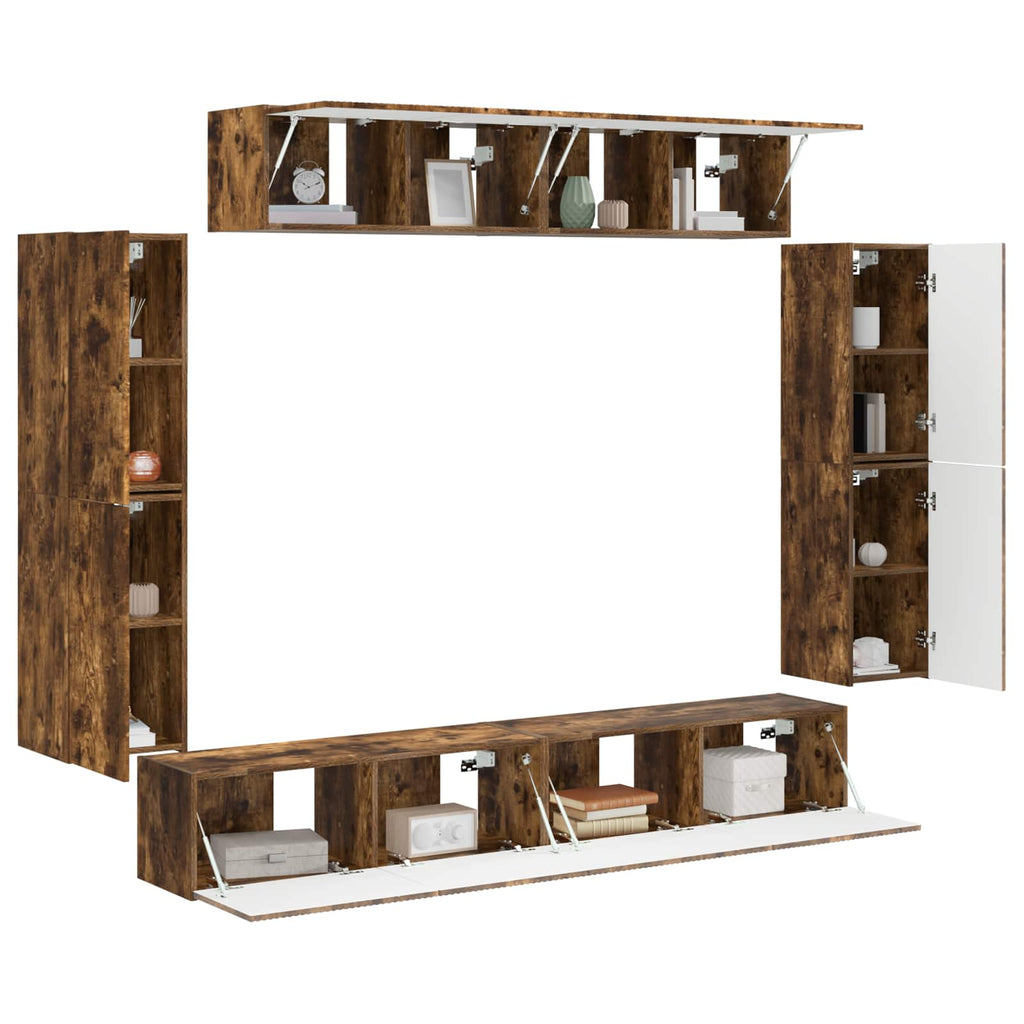 TV-Schränk 8 pcs Geräucherte Eiche
