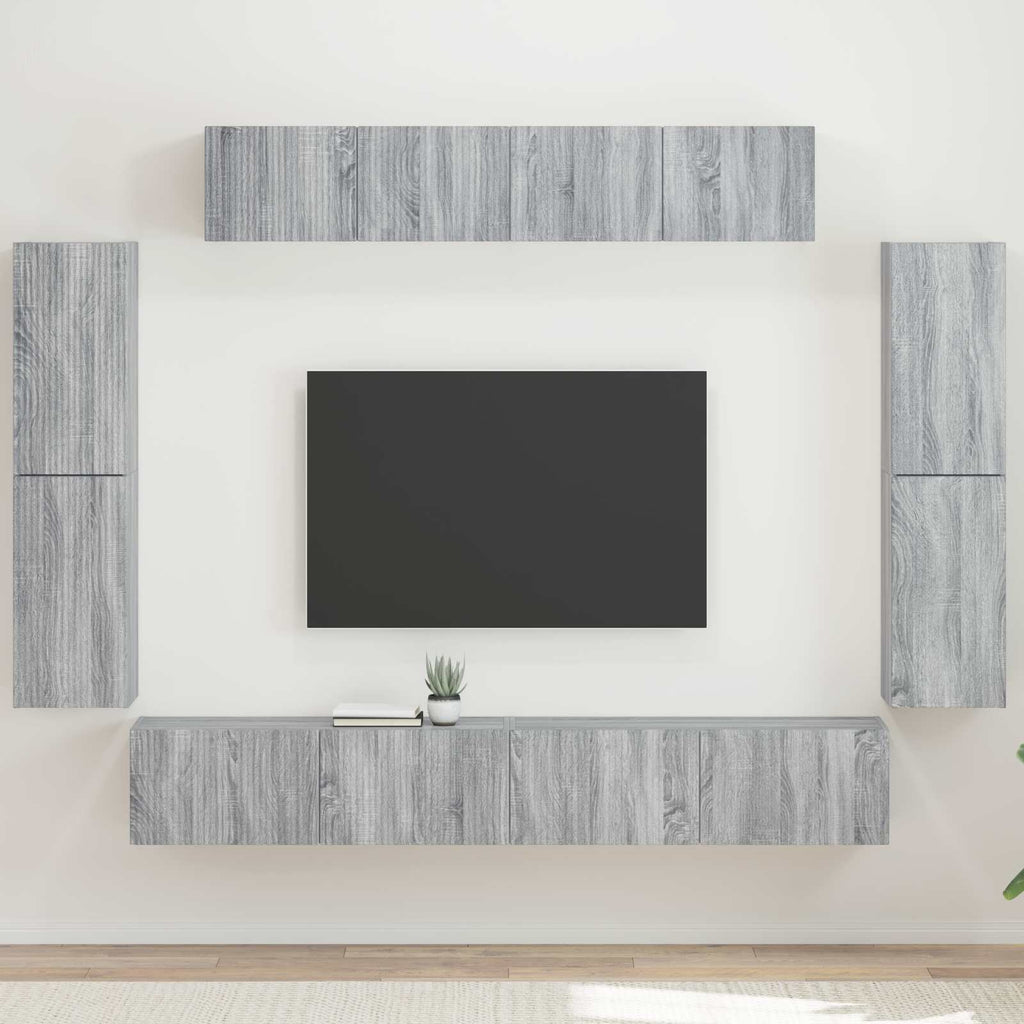 TV-Schränk 8 pcs Graues Sonoma