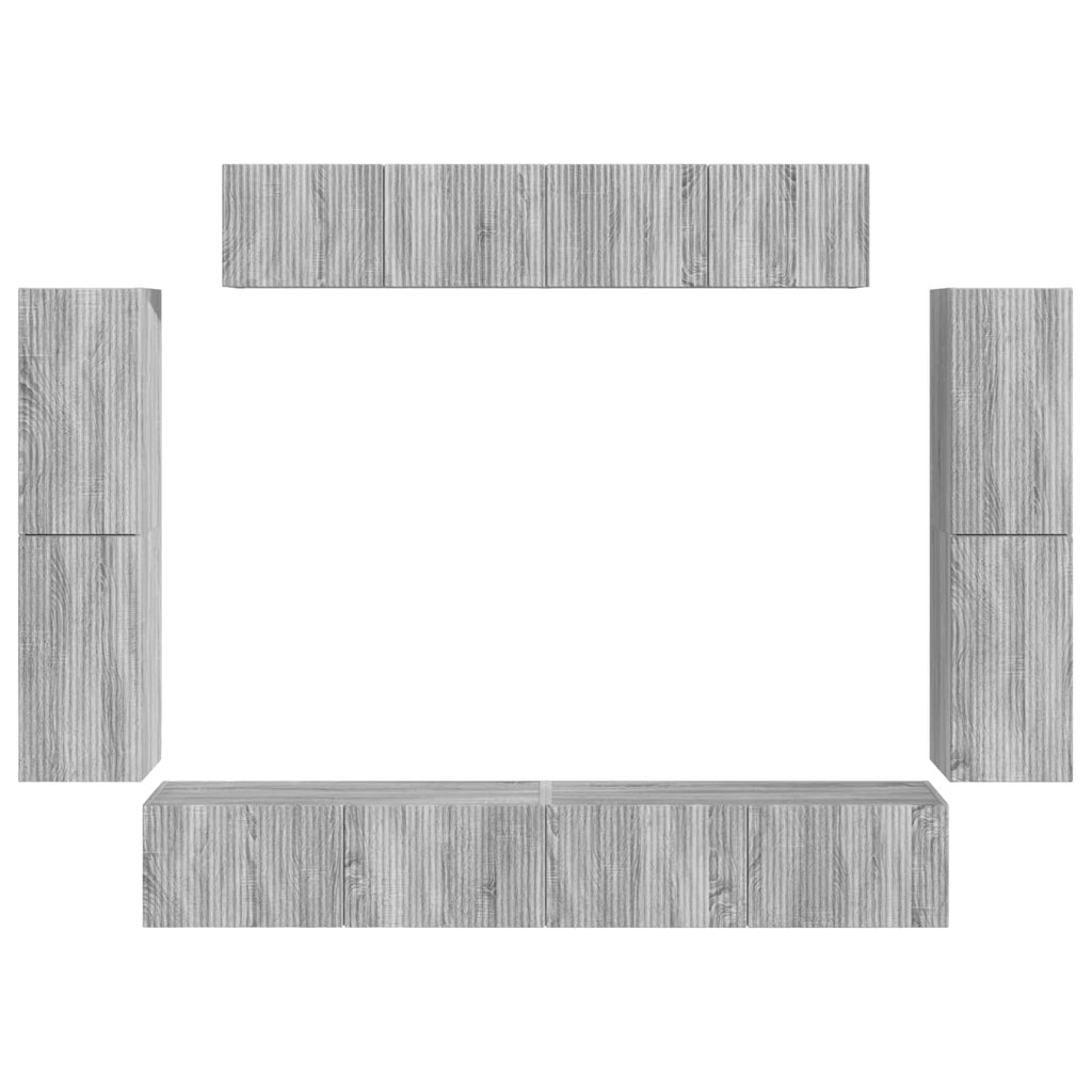 TV-Schränk 8 pcs Graues Sonoma