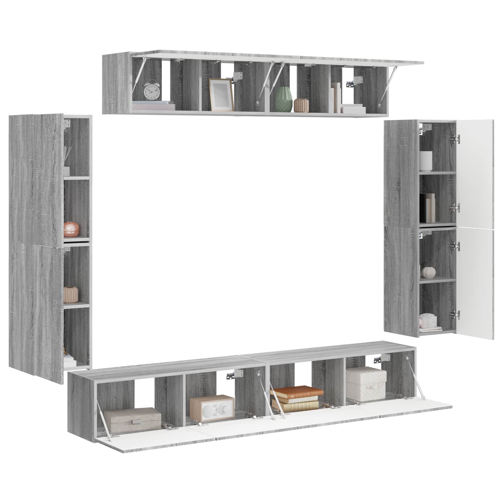 TV-Schränk 8 pcs Graues Sonoma