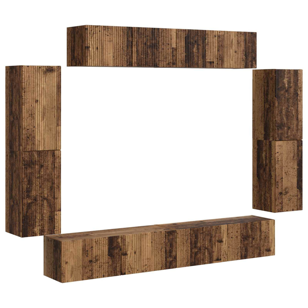 TV-Schränk 8 pcs Altholz