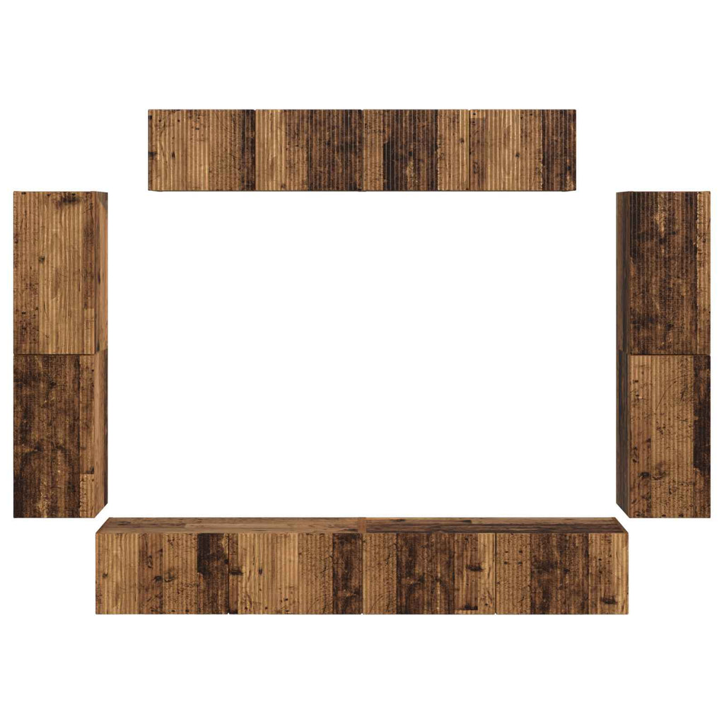 TV-Schränk 8 pcs Altholz