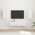 TV-Schrankset 4 pcs Weiß Holzwerkstoff