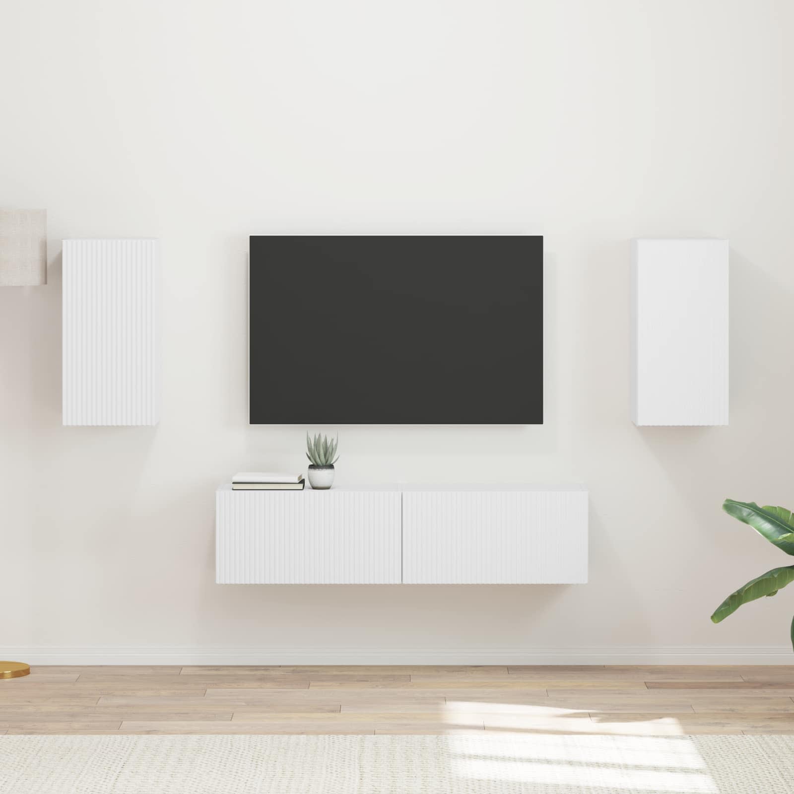 TV-Schrankset 4 pcs Weiß Holzwerkstoff