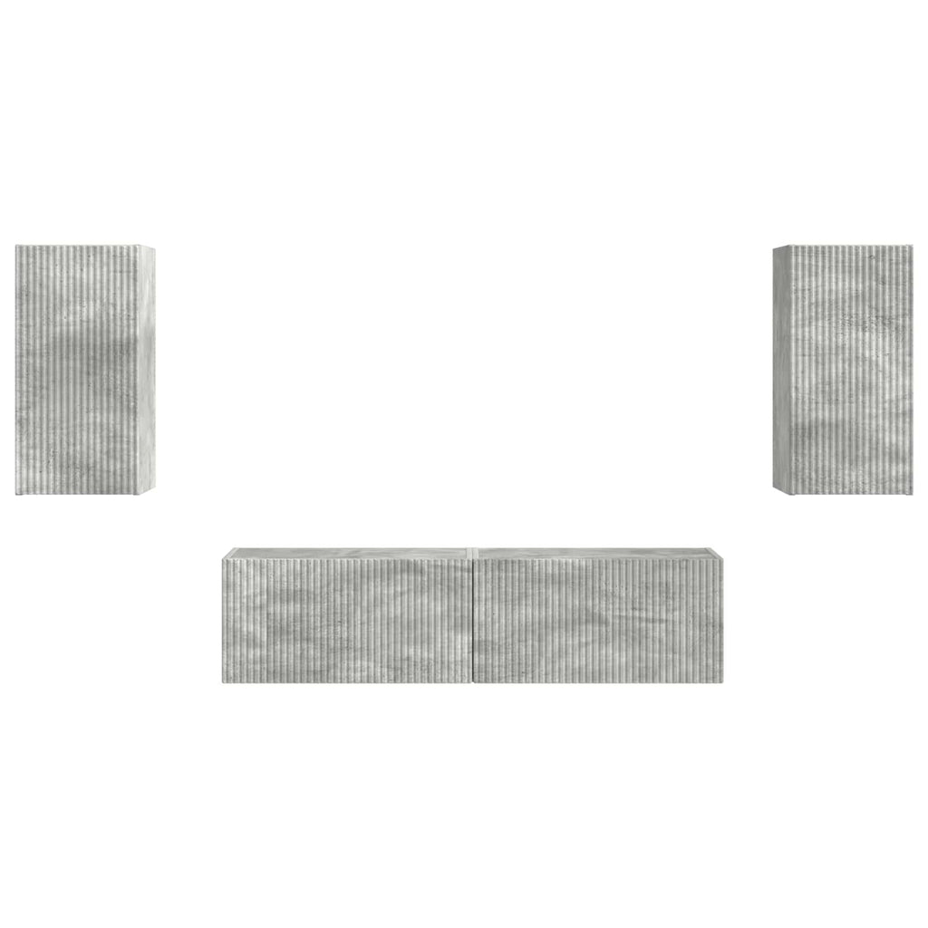 TV-Schrankset 4 pcs Beton Grau Holzwerkstoff