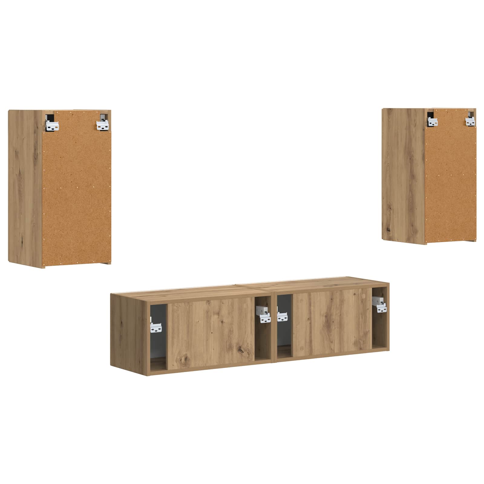 TV-Schrankset 4 pcs Artisan-Eiche Holzwerkstoff