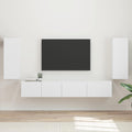 TV-Schrankset 4 pcs Weiß Holzwerkstoff