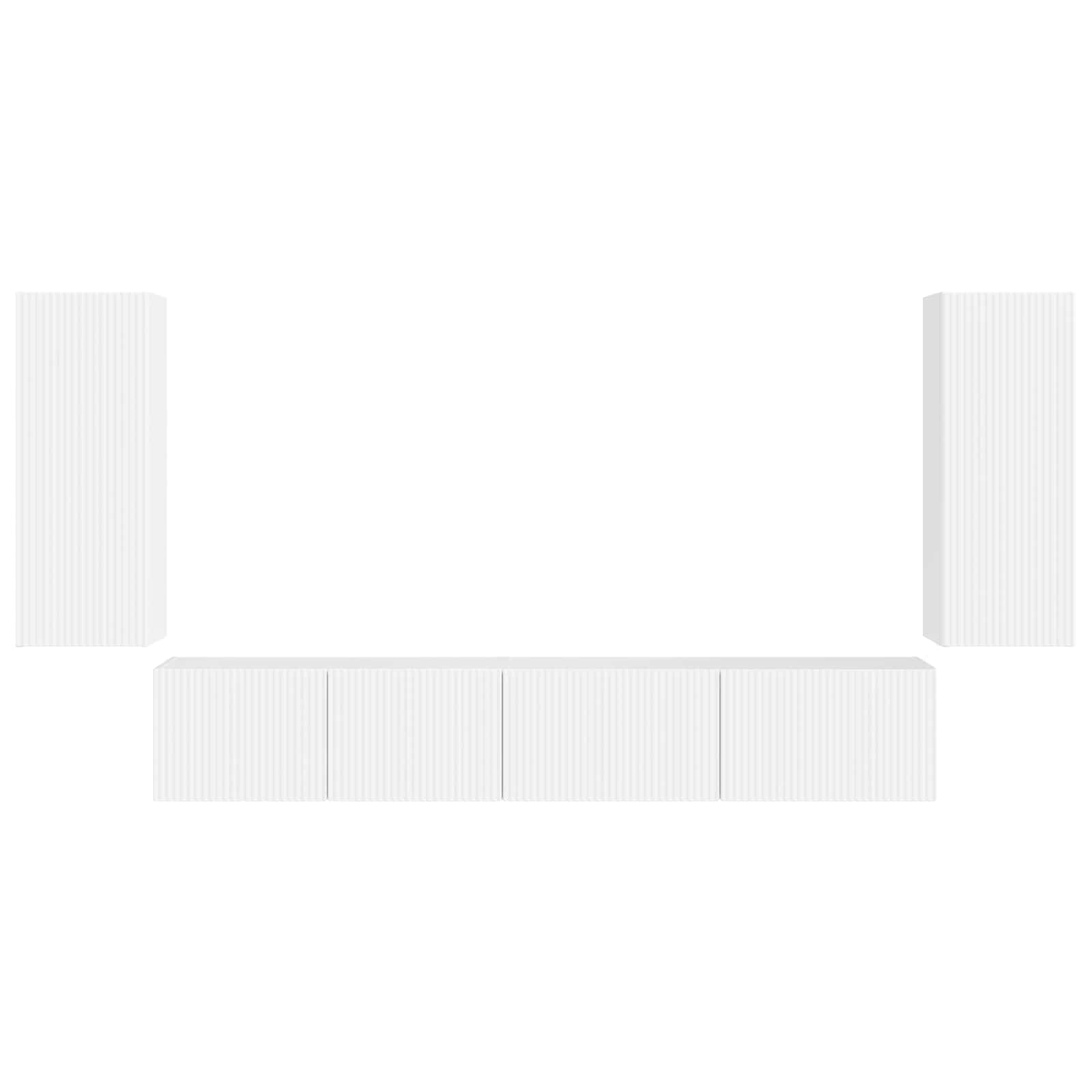 TV-Schrankset 4 pcs Weiß Holzwerkstoff