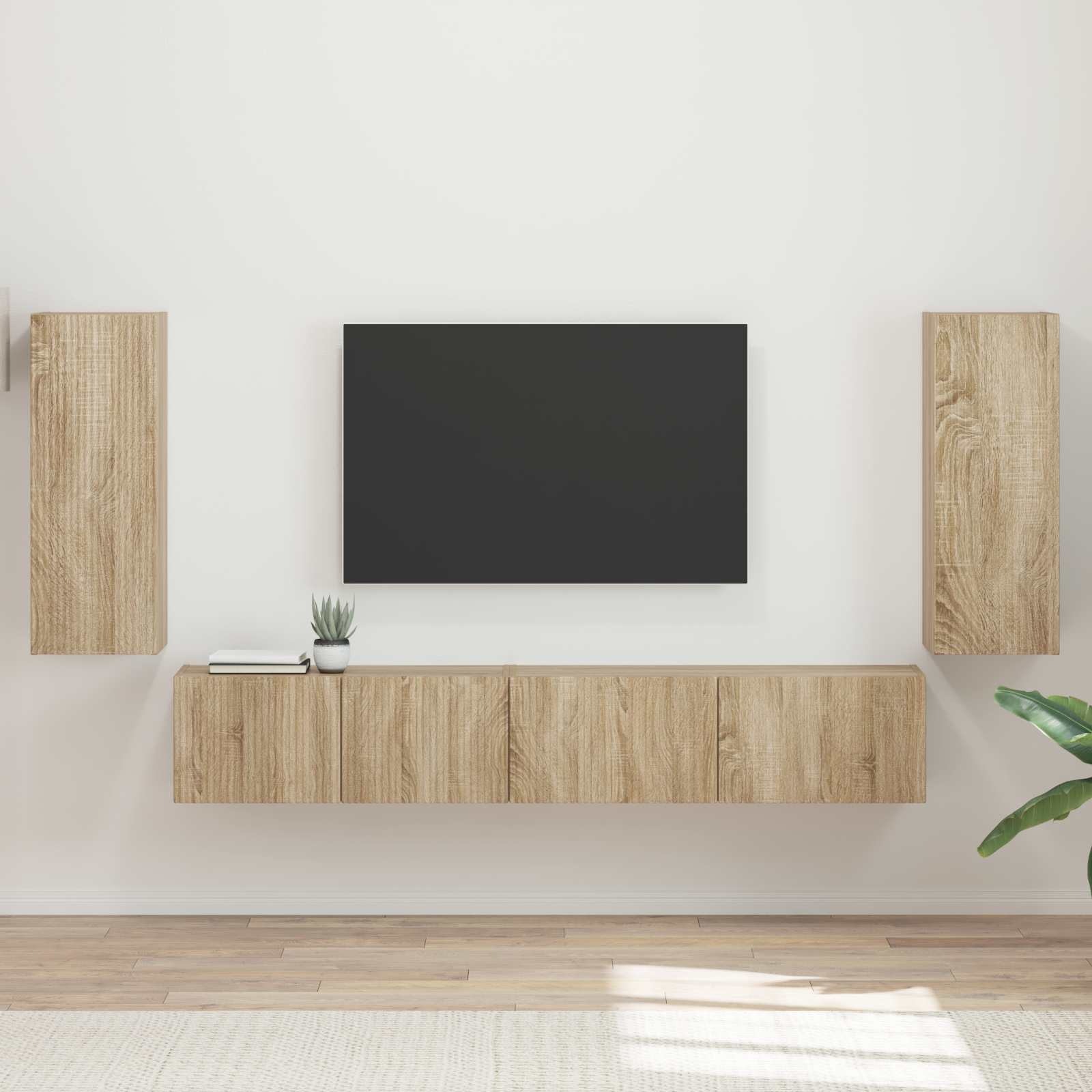 TV-Schrankset 4 pcs Sonoma-Eiche Holzwerkstoff