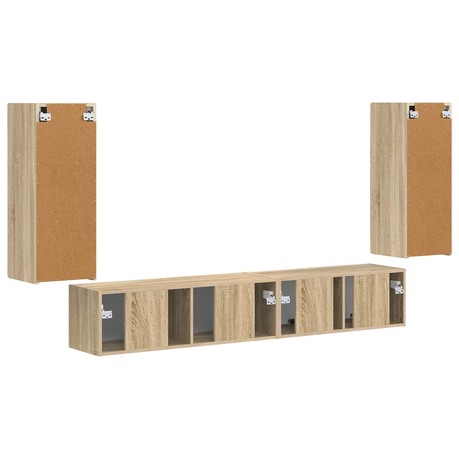 TV-Schrankset 4 pcs Sonoma-Eiche Holzwerkstoff