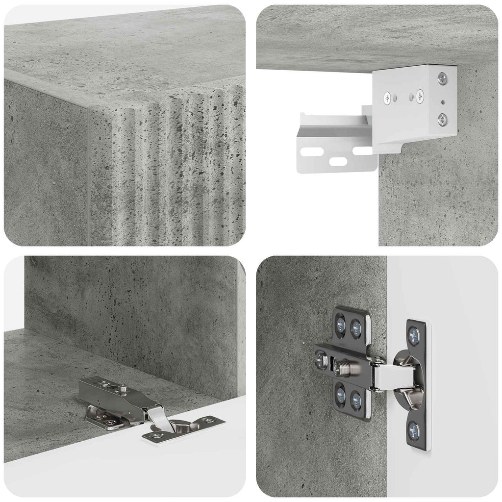 TV-Schrankset 4 pcs Beton Grau Holzwerkstoff