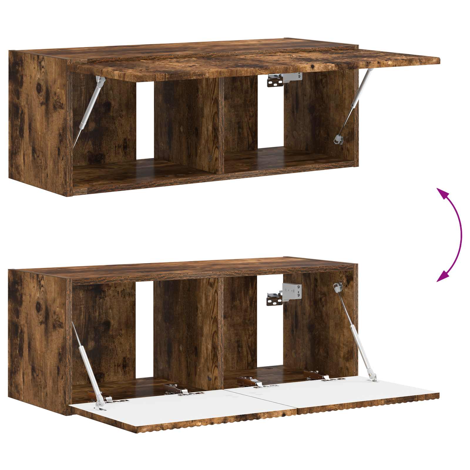 TV-Schrankset 4 pcs Geräucherte Eiche Holzwerkstoff