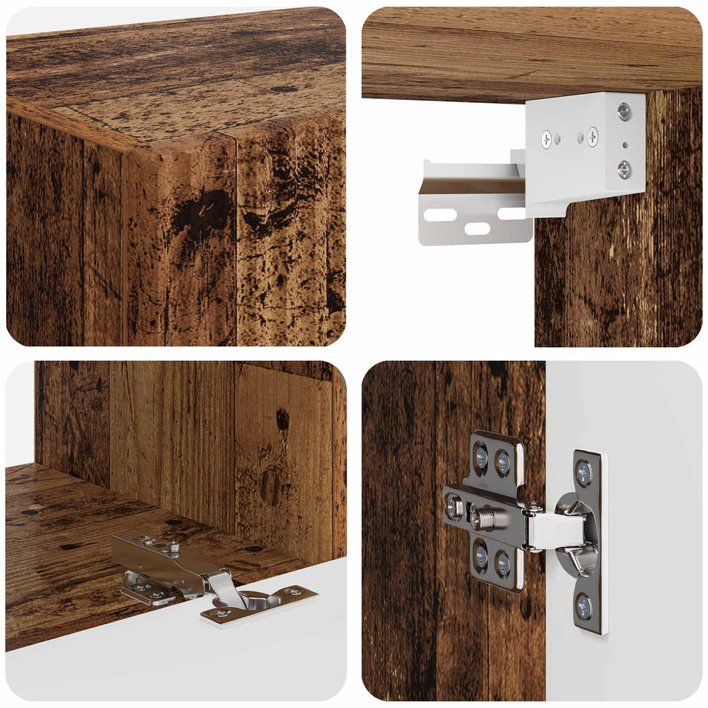 TV-Schrankset 4 pcs Altholz Holzwerkstoff