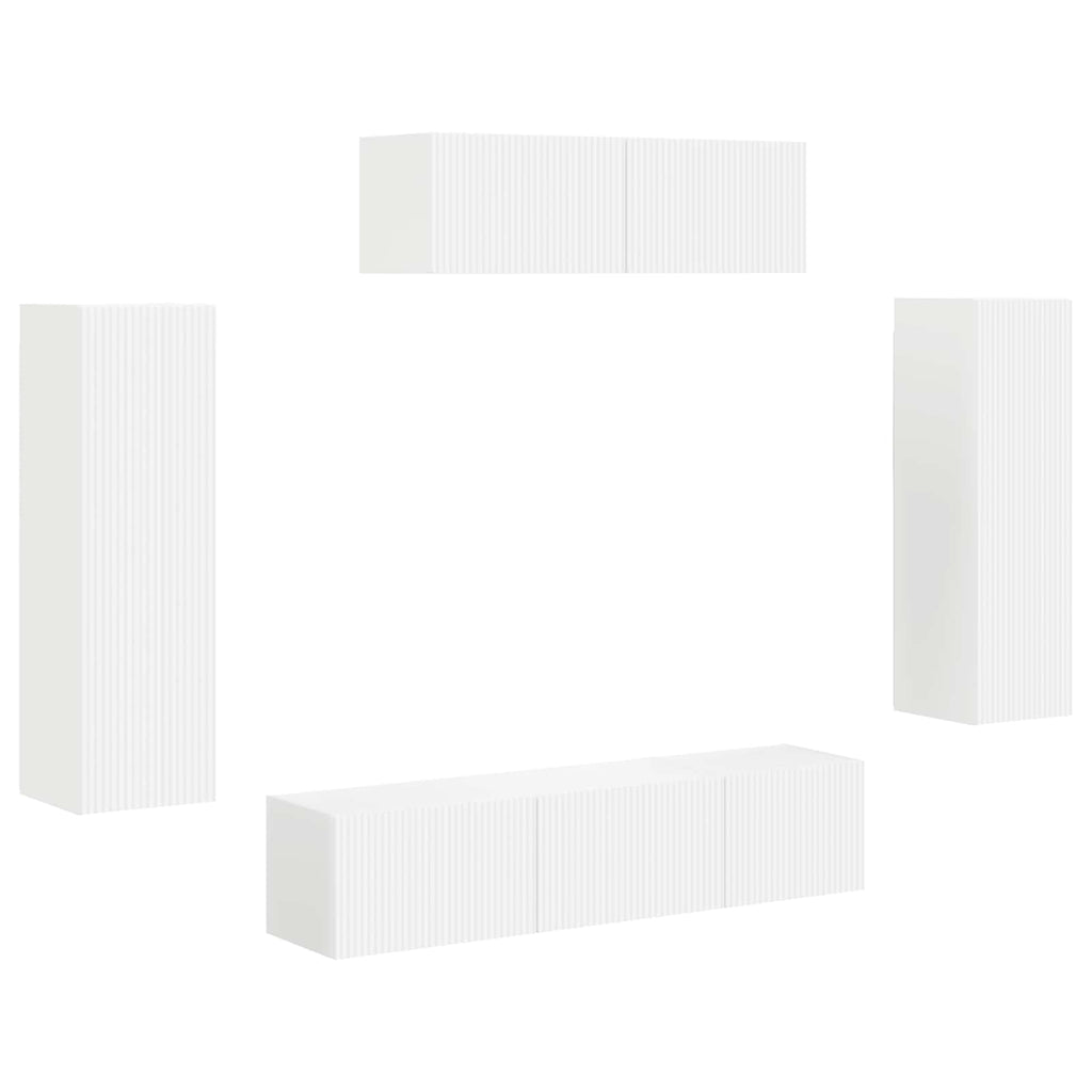 TV-Schränk 5 pcs Weiß