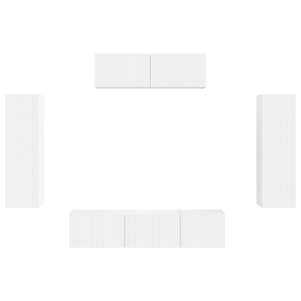 TV-Schränk 5 pcs Weiß