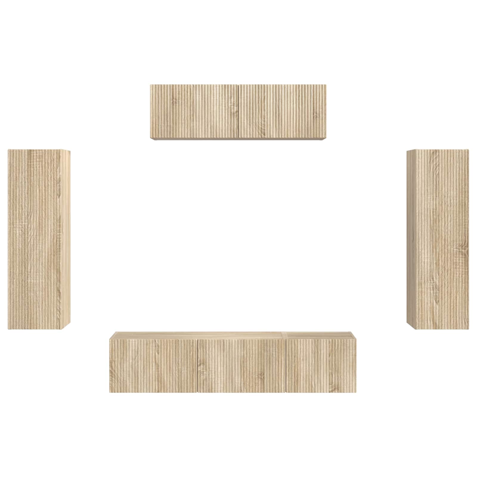 TV-Schränk 5 pcs Sonoma-Eiche