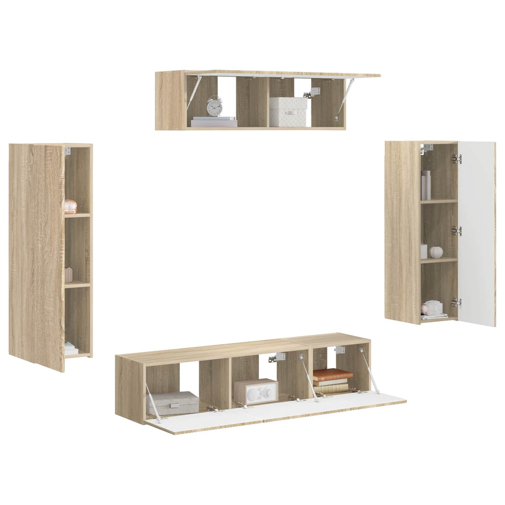 TV-Schränk 5 pcs Sonoma-Eiche