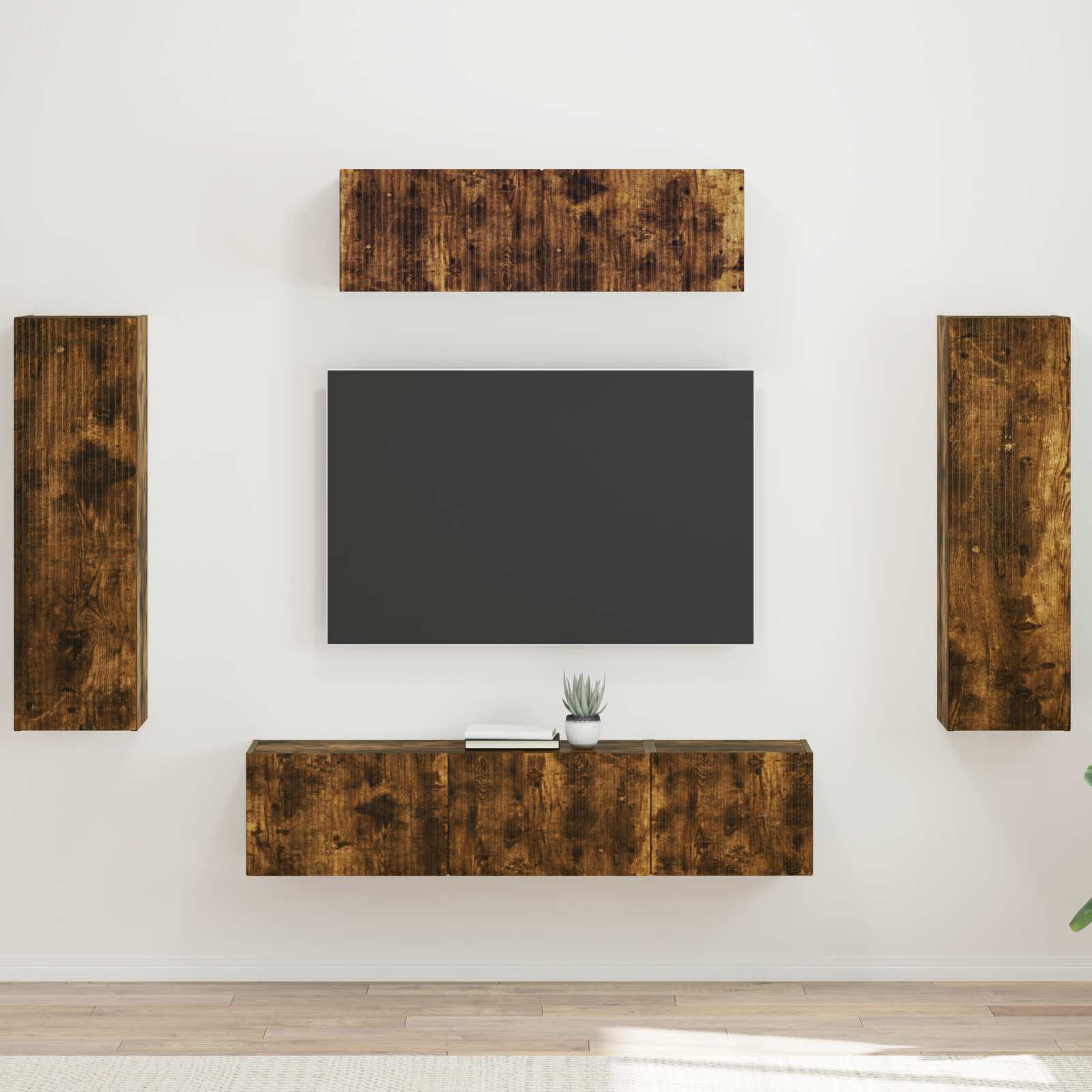 TV-Schränk 5 pcs Geräucherte Eiche