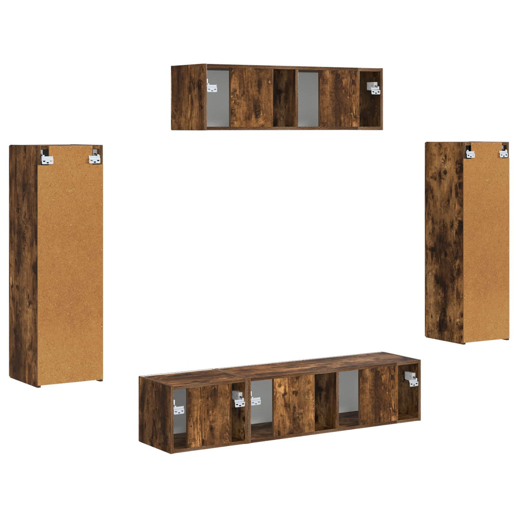 TV-Schränk 5 pcs Geräucherte Eiche