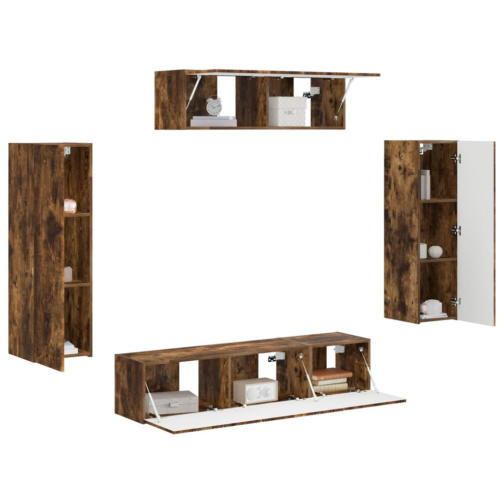 TV-Schränk 5 pcs Geräucherte Eiche