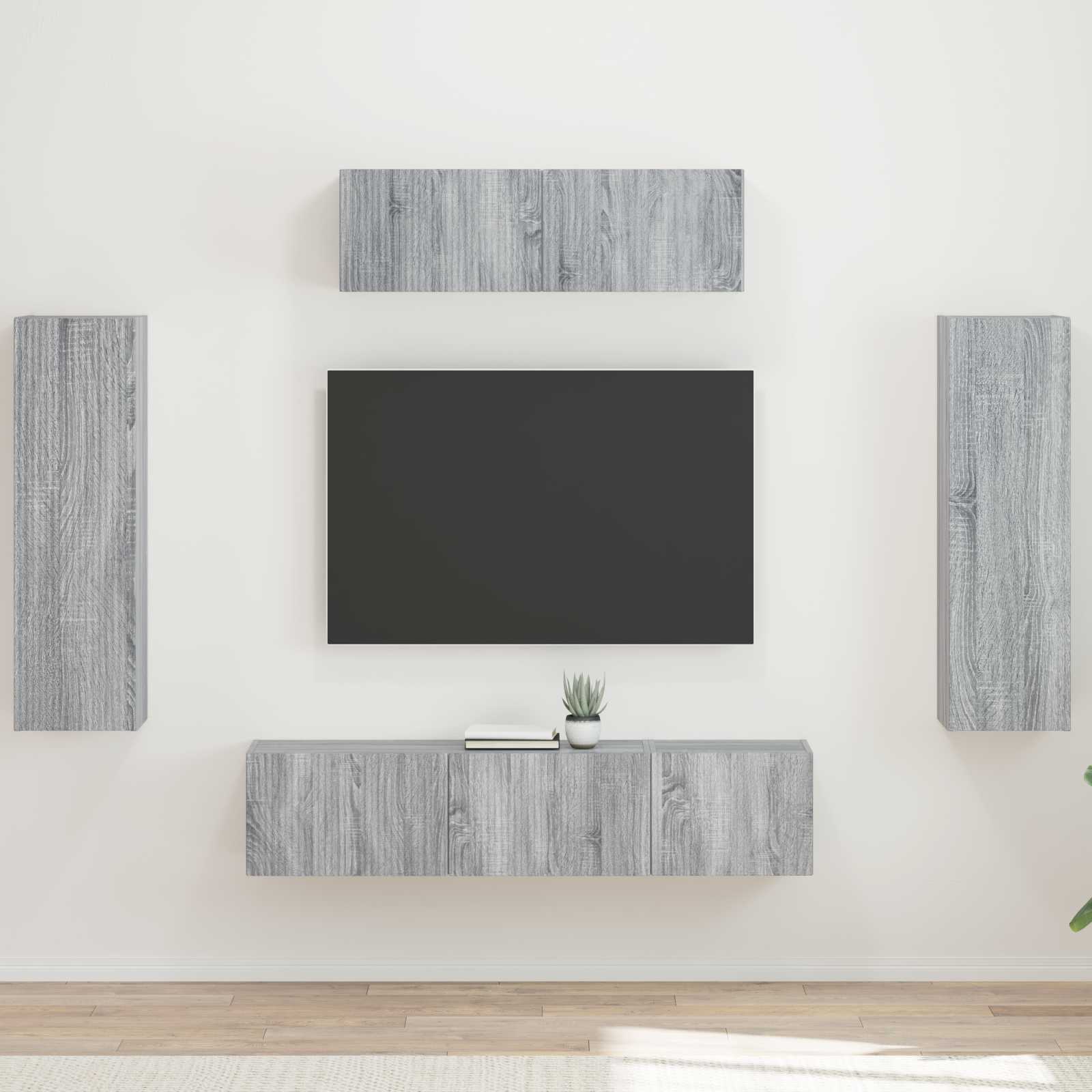 TV-Schränk 5 pcs Graues Sonoma