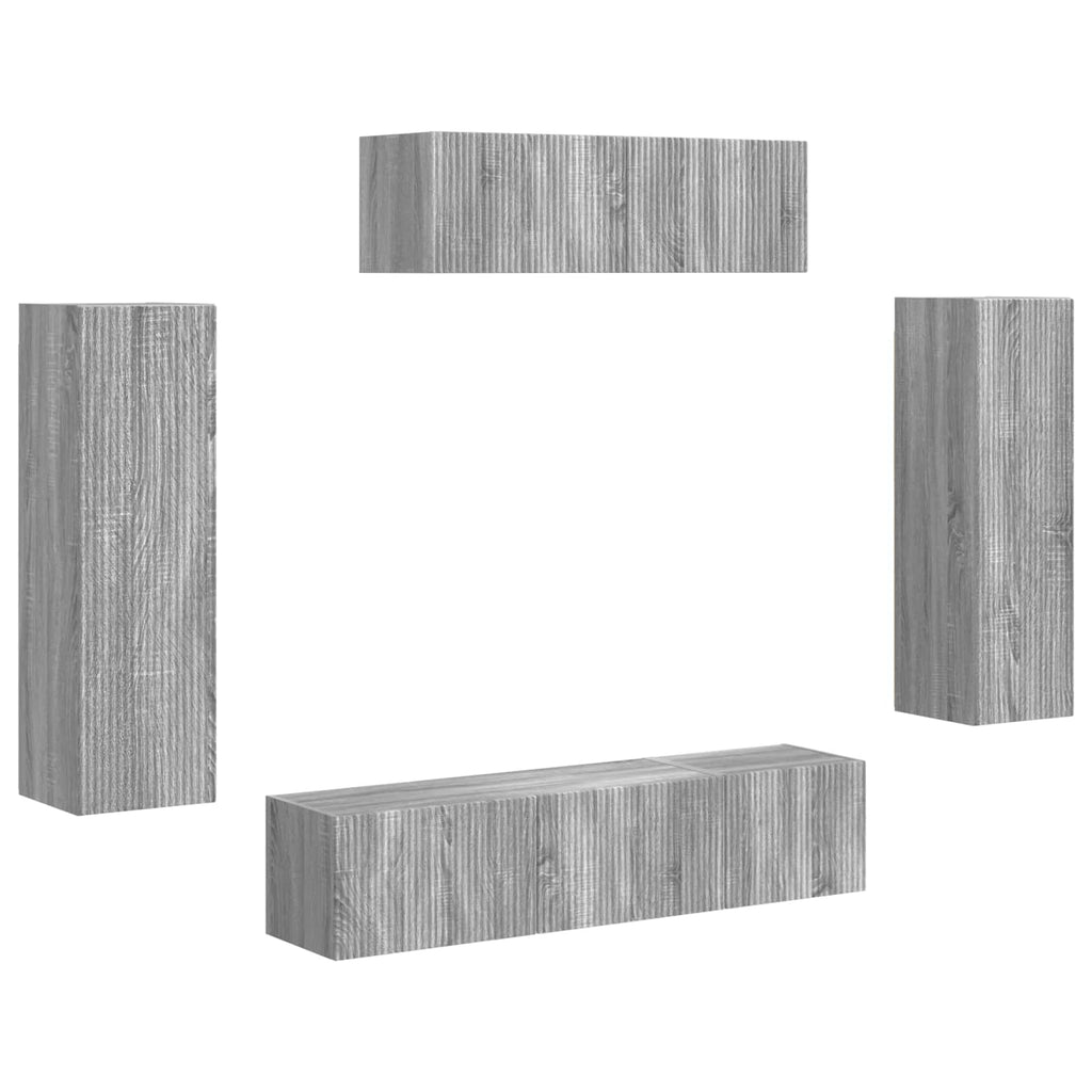 TV-Schränk 5 pcs Graues Sonoma