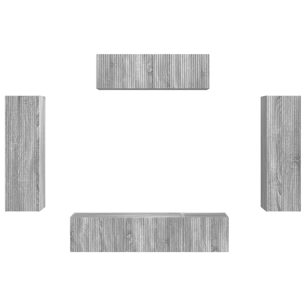 TV-Schränk 5 pcs Graues Sonoma