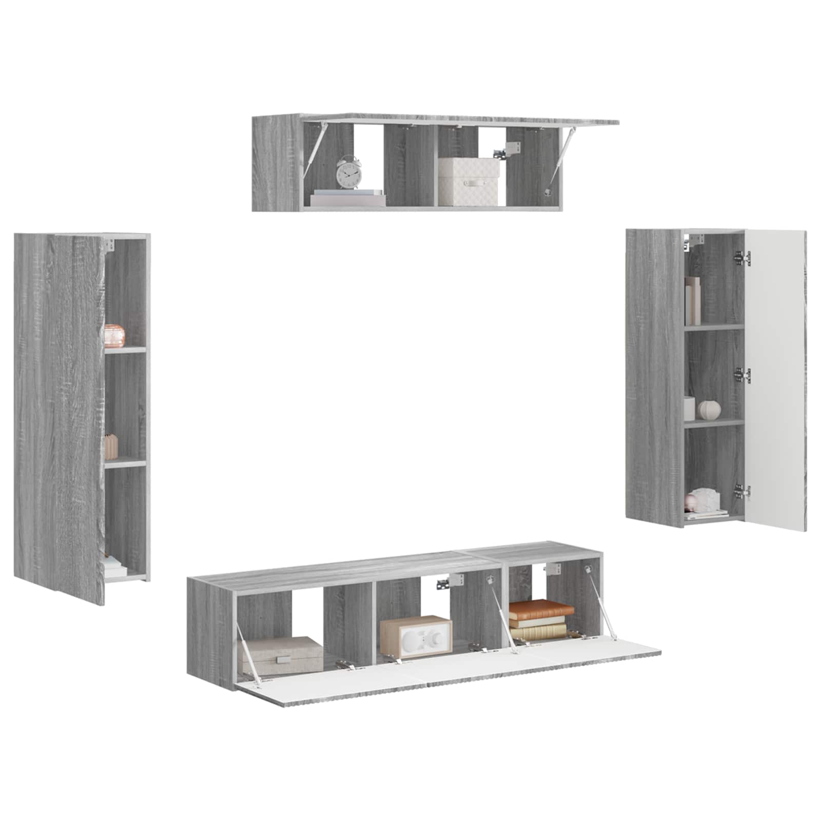 TV-Schränk 5 pcs Graues Sonoma