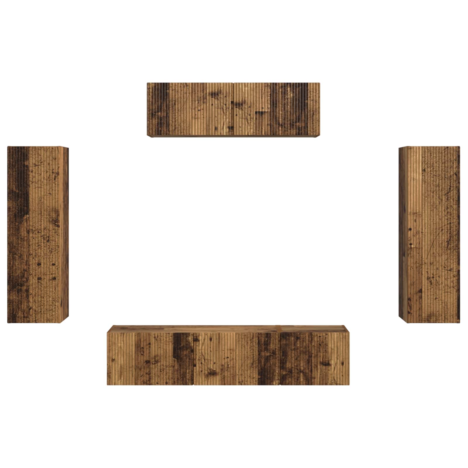 TV-Schränk 5 pcs Altholz