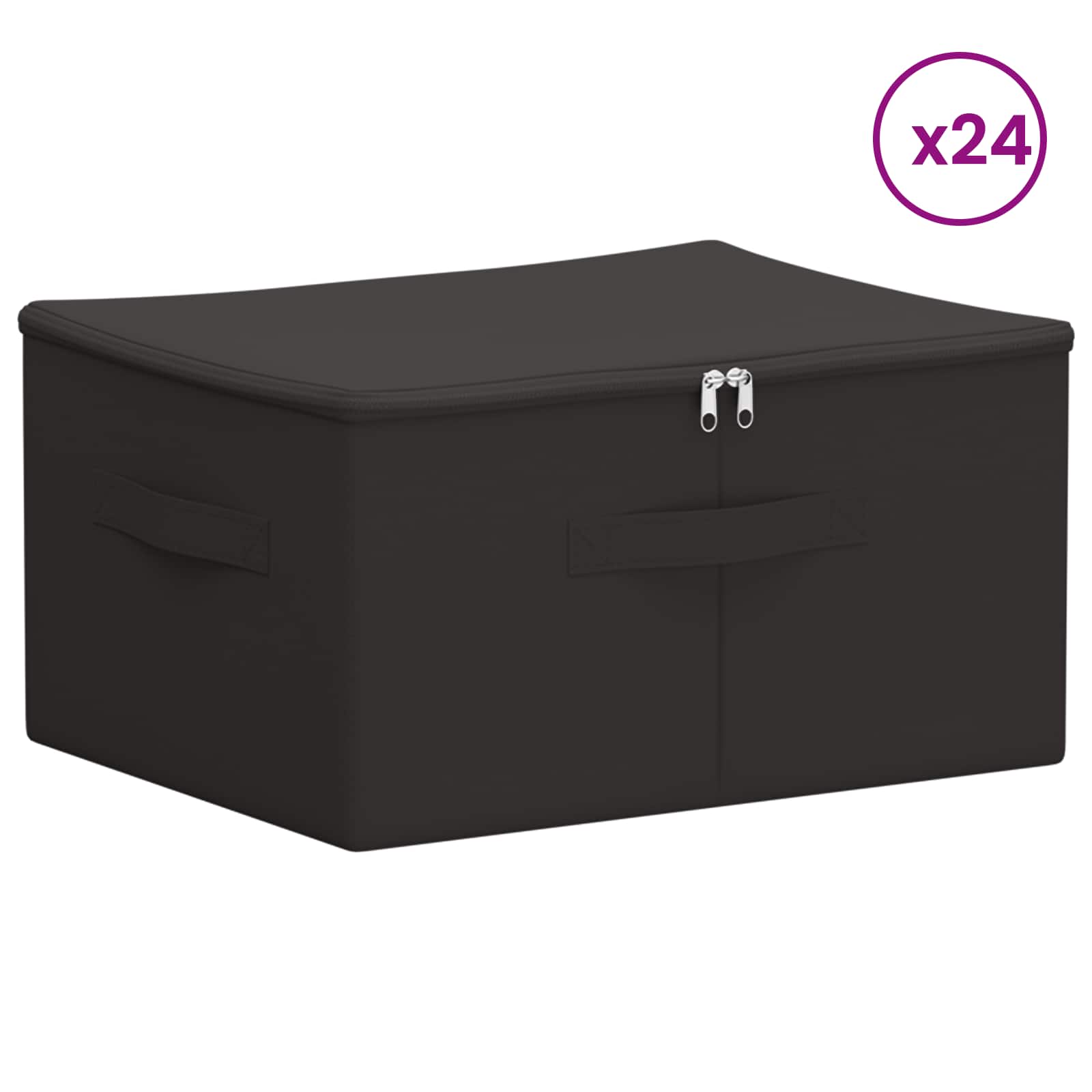 Aufbewahrungsbox 24 pcs Anthrazit 43 x 34 x 23 cm Vliesstoff