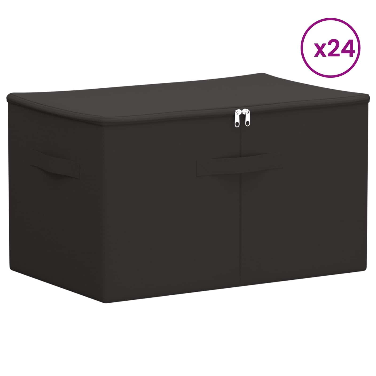 Aufbewahrungsbox 24 pcs Anthrazit 55 x 35 x 32 cm Vliesstoff