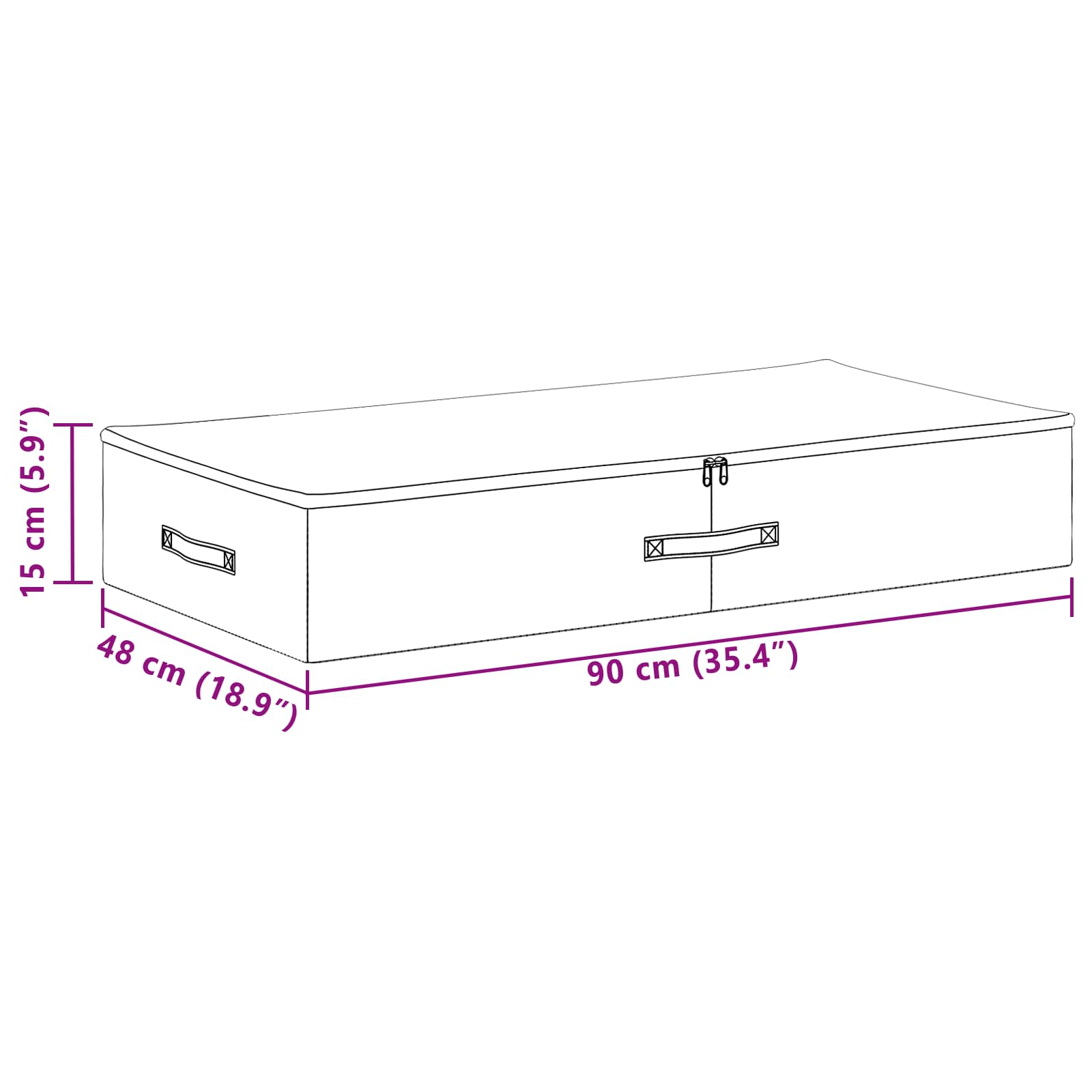 Aufbewahrungsbox 6 pcs Anthrazit 90 x 48 x 15 cm Vliesstoff