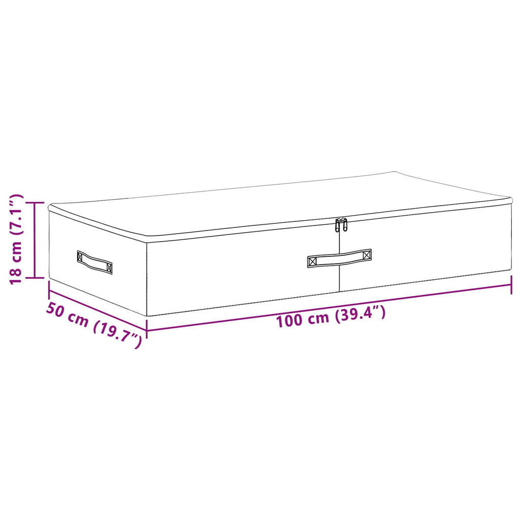 Aufbewahrungsbox Anthrazit 100 x 50 x 18 cm Vliesstoff