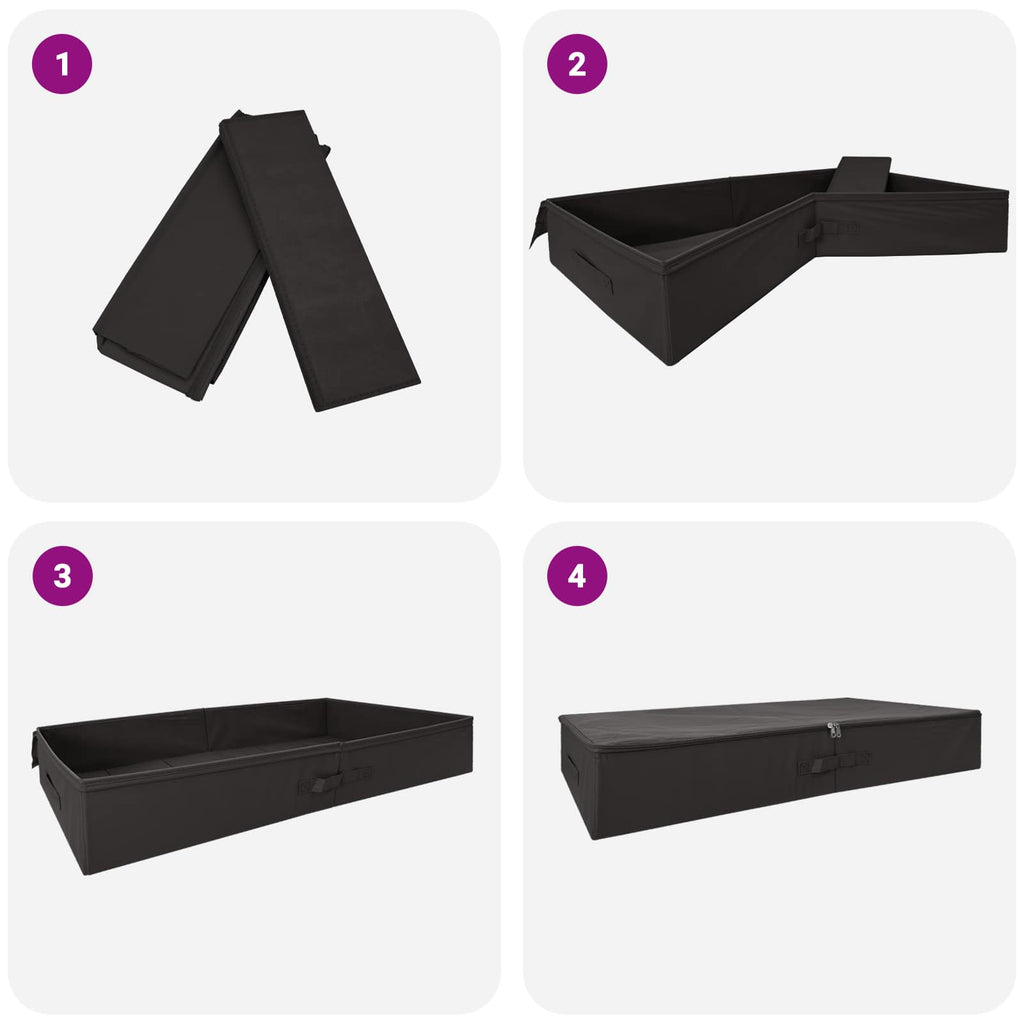 Aufbewahrungsbox 24 pcs Anthrazit 100 x 50 x 18 cm Vliesstoff