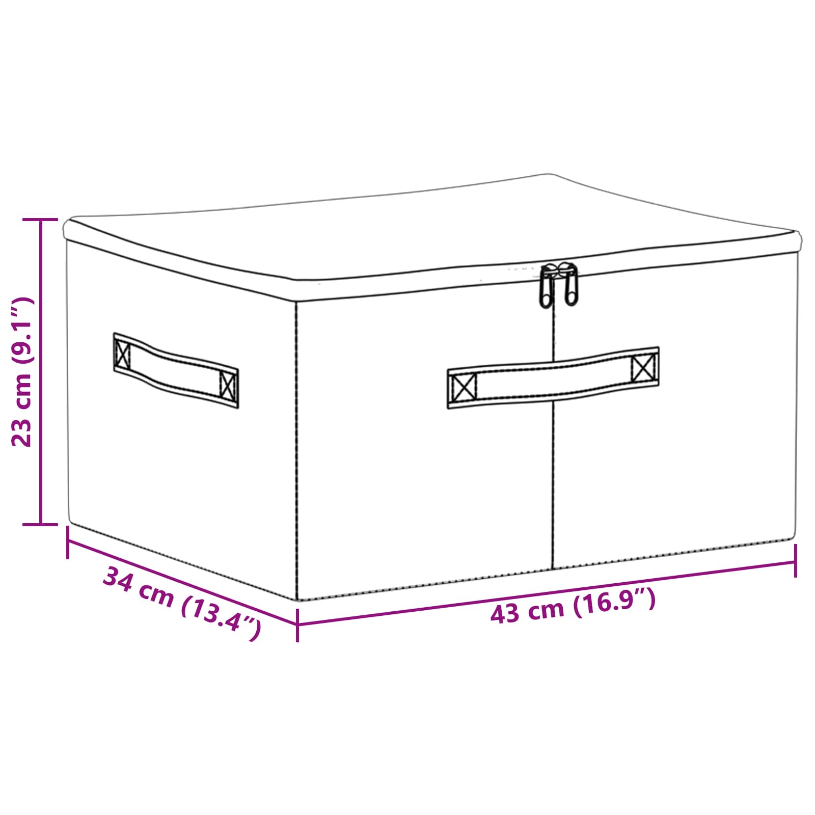 Aufbewahrungsbox 24 pcs Creme 43 x 34 x 23 cm Vliesstoff