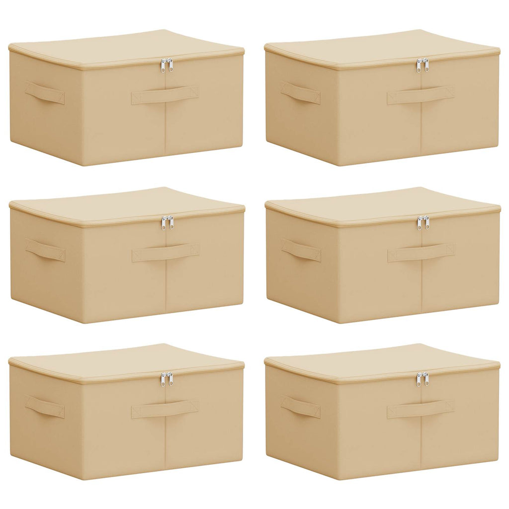 Aufbewahrungsbox 6 pcs Creme 50 x 30 x 25 cm Vliesstoff