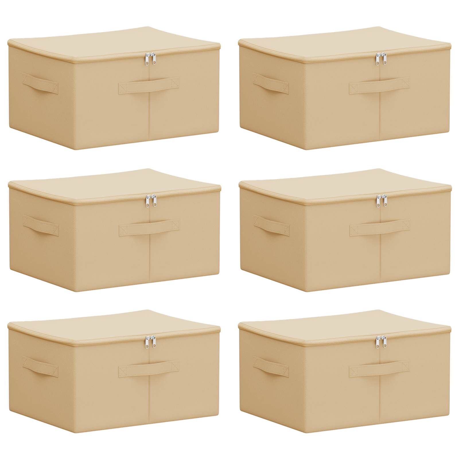 Aufbewahrungsbox 6 pcs Creme 50 x 30 x 25 cm Vliesstoff