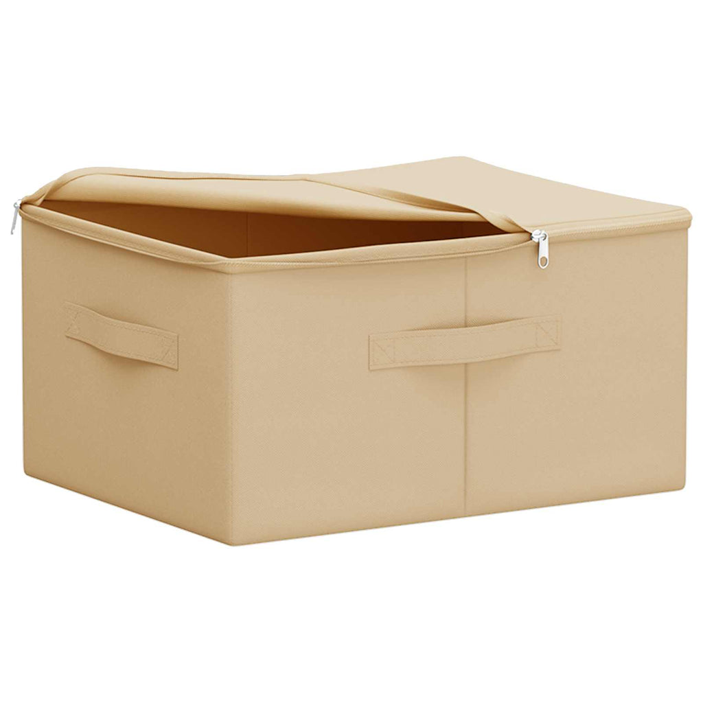 Aufbewahrungsbox 24 pcs Creme 50 x 30 x 25 cm Vliesstoff