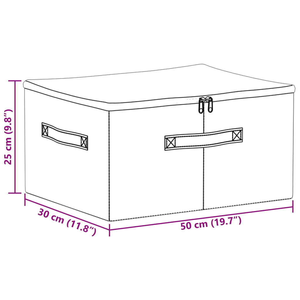 Aufbewahrungsbox 24 pcs Creme 50 x 30 x 25 cm Vliesstoff