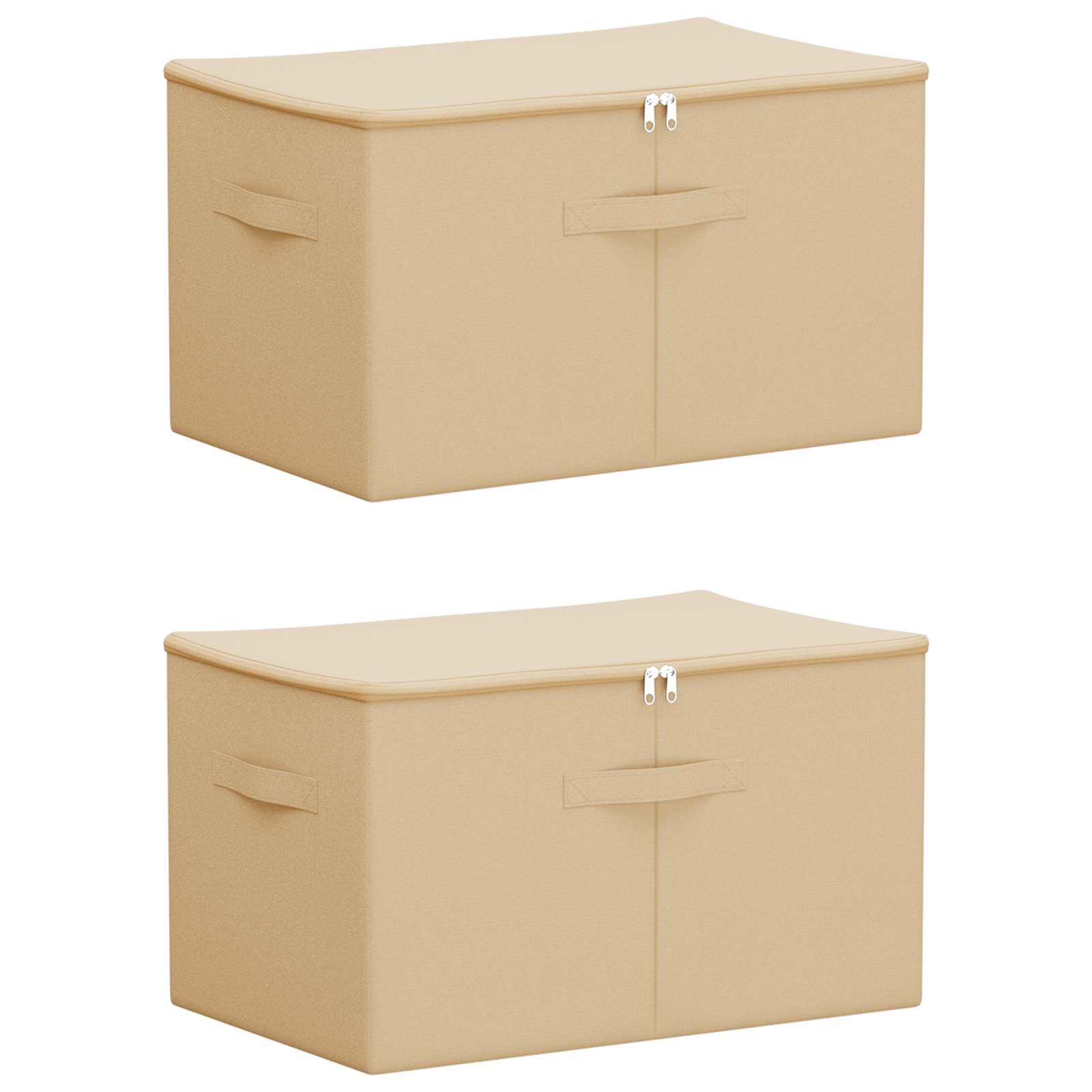 Aufbewahrungsbox 2 pcs Creme 55 x 35 x 32 cm Vliesstoff