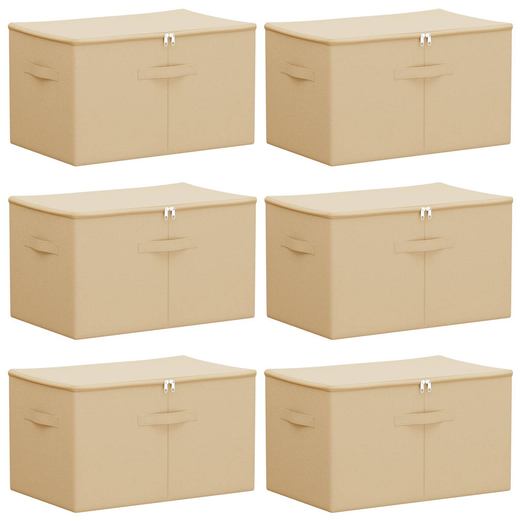 Aufbewahrungsbox 6 pcs Creme 55 x 35 x 32 cm Vliesstoff