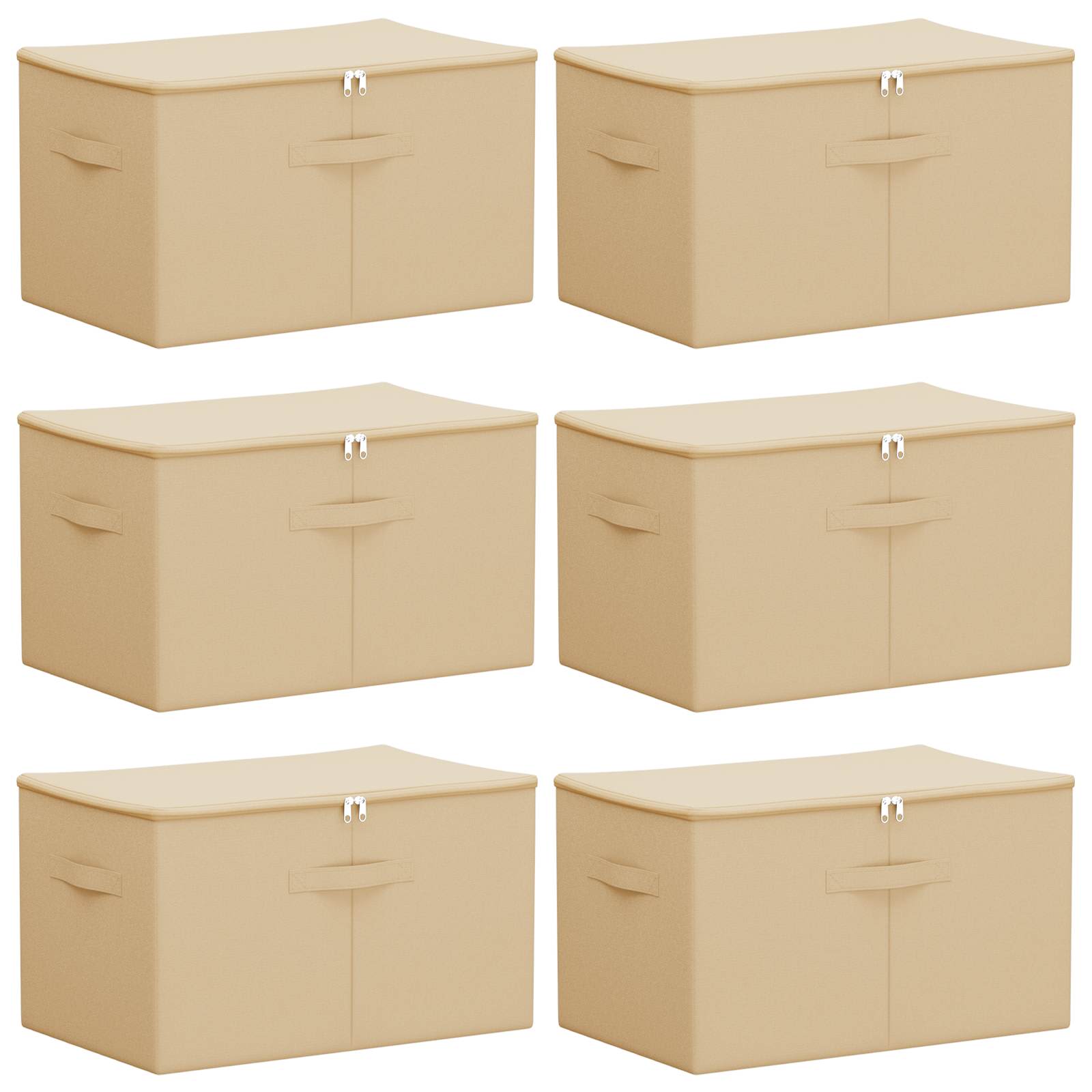 Aufbewahrungsbox 6 pcs Creme 55 x 35 x 32 cm Vliesstoff