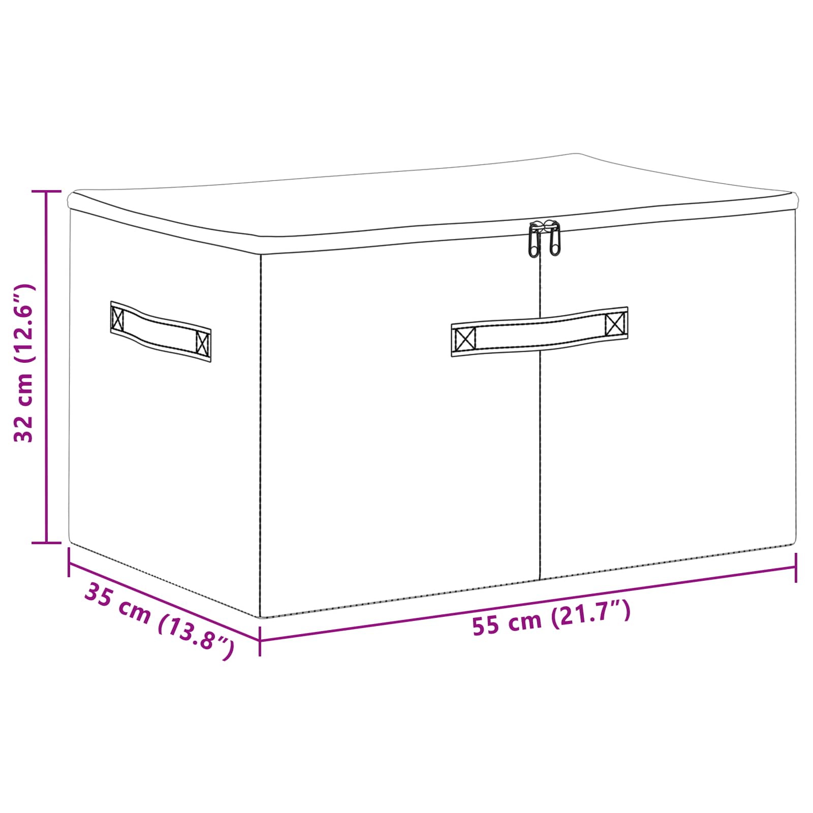 Aufbewahrungsbox 6 pcs Creme 55 x 35 x 32 cm Vliesstoff