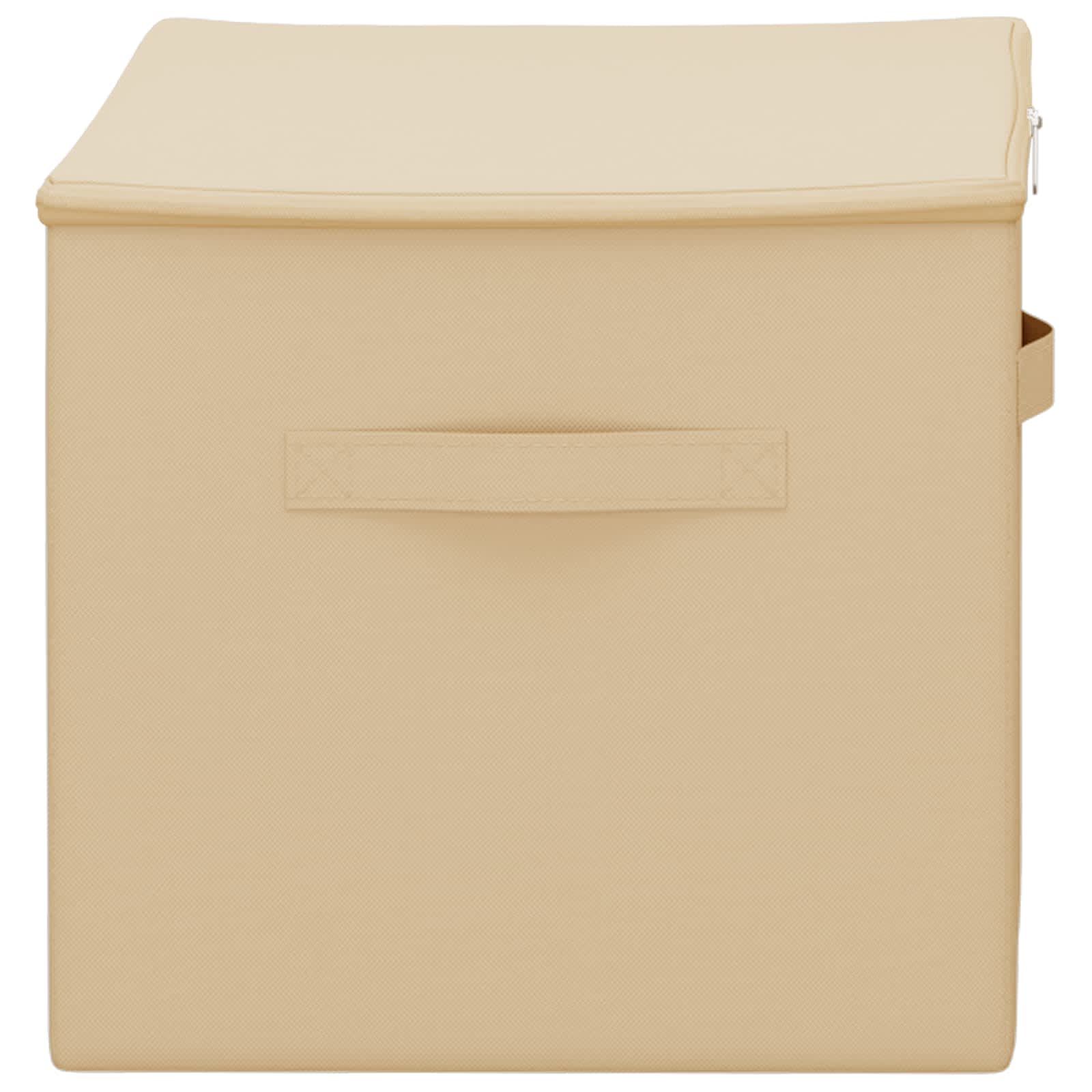 Aufbewahrungsbox Creme 60 x 43 x 35 cm Vliesstoff