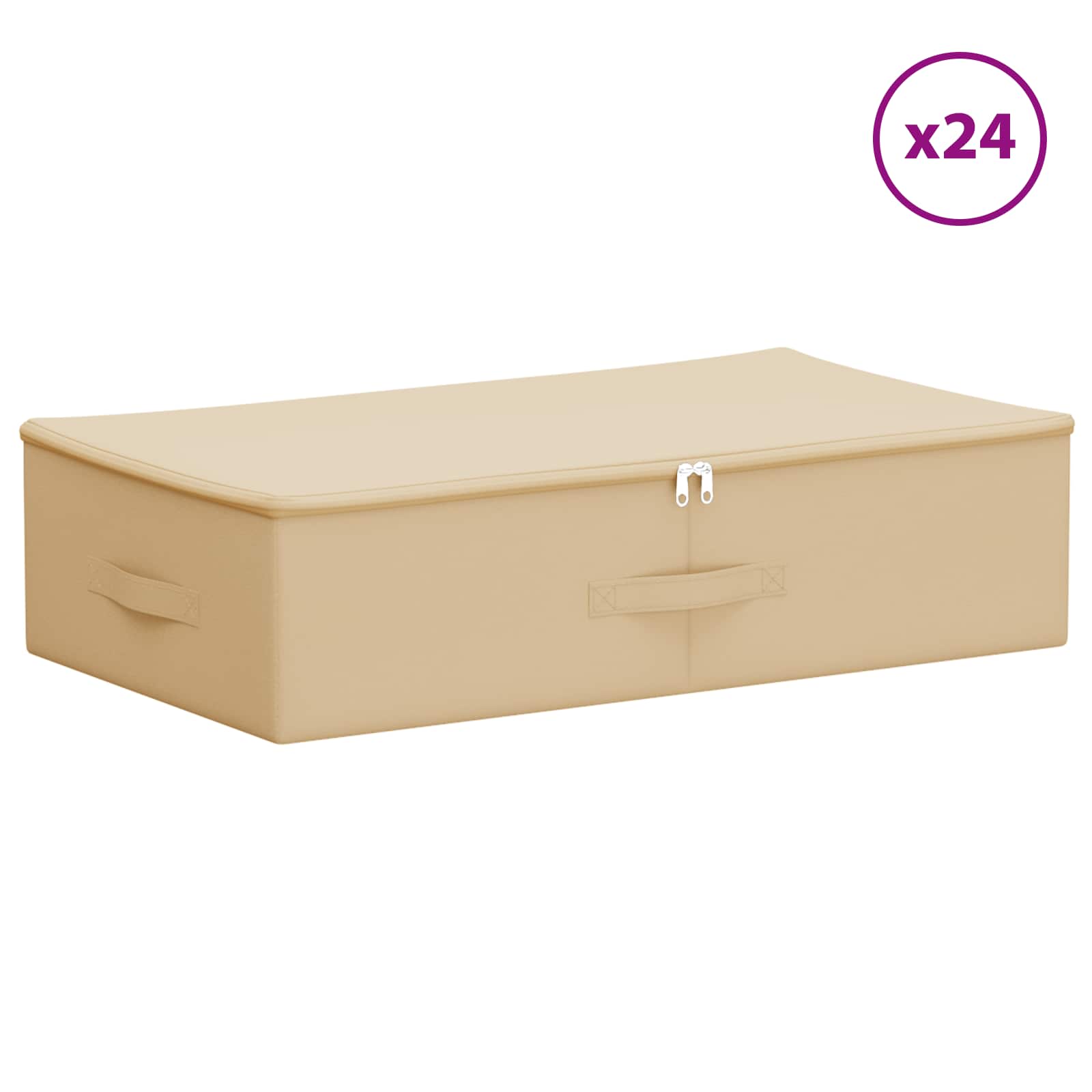 Aufbewahrungsbox 24 pcs Creme 70 x 40 x 18 cm Vliesstoff