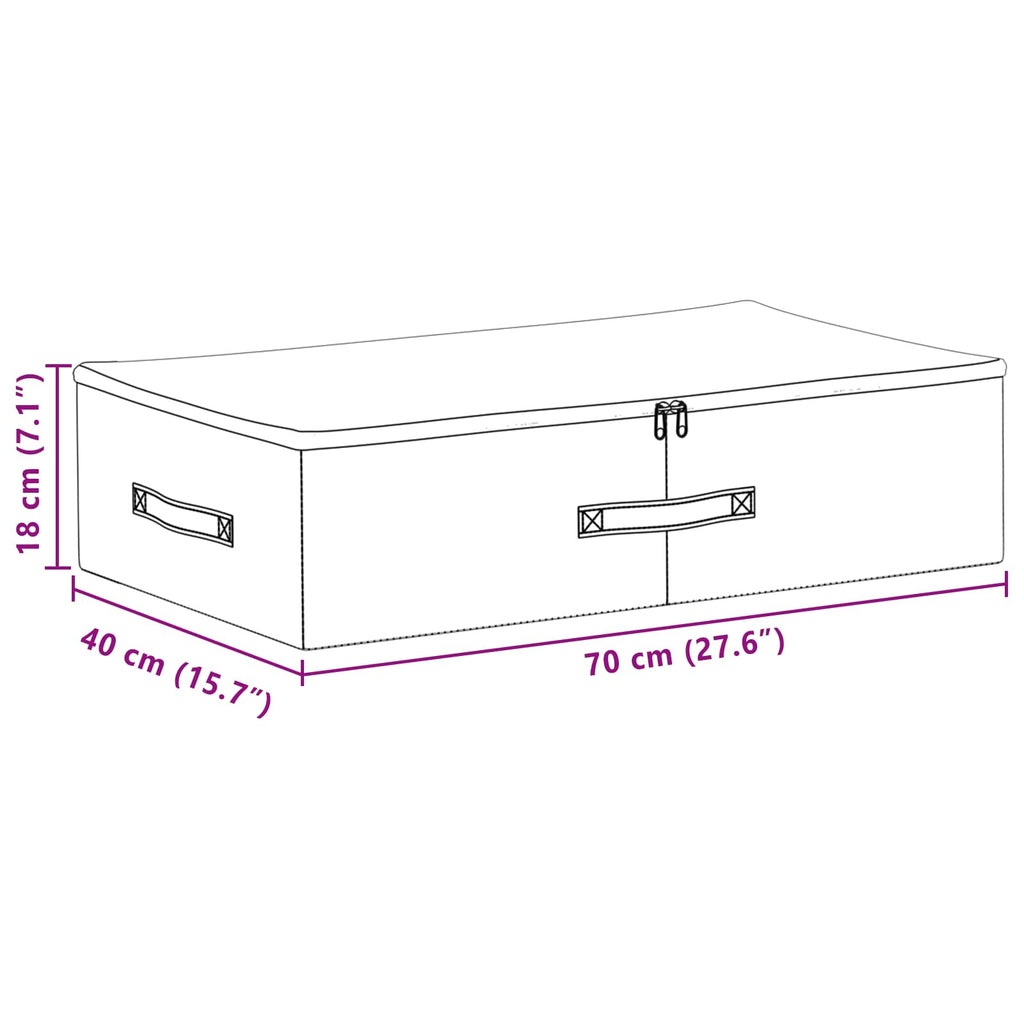 Aufbewahrungsbox 24 pcs Creme 70 x 40 x 18 cm Vliesstoff